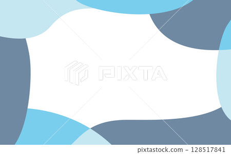 Blue abstract frame background with snow image 128517841