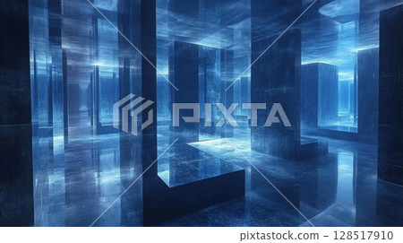 3d rendering of abstract technology concept background. Hi-tech future. 128517910