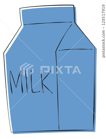 Illustration of milk in a paper carton 128517919