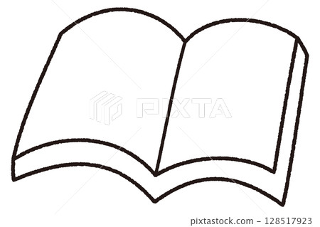 Monochrome open book illustration 128517923