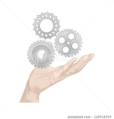 Illustration of Gear Illustration of Gear 128518354