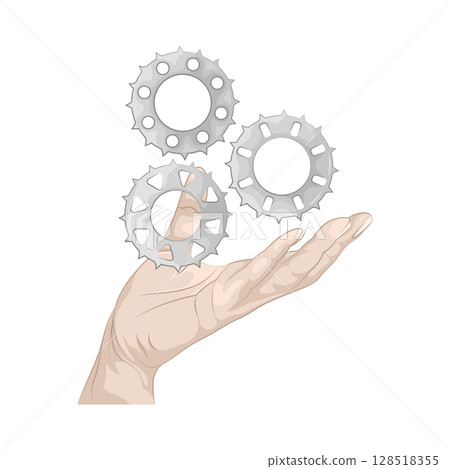 Illustration of Gear Illustration of Gear 128518355