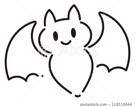 Simple and cute bat illustration 128518944