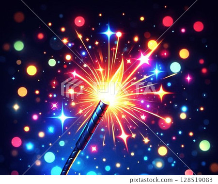 五彩繽紛的煙花 128519083