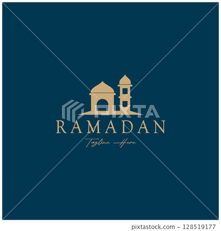 Ramadan Mubarak logo with lantern elements, crescent moon and star mosque building, Islamic calligraphy pattern, for business, architecture, Muslims, Eid, Eid cards, Islamic education Ramadan Mubarak logo with lantern elements, crescent moon and star mosque building, Islamic calligraphy pattern, for business, architecture, Muslims, Eid, Eid cards, Islamic education 128519177