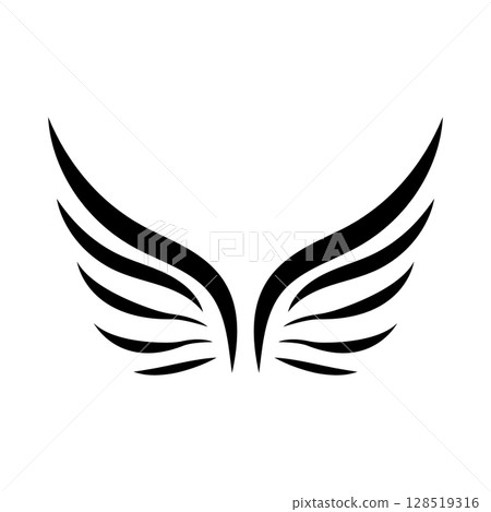 Wings Logo Bird Wings Vector Illustration Brand Design Template 128519316