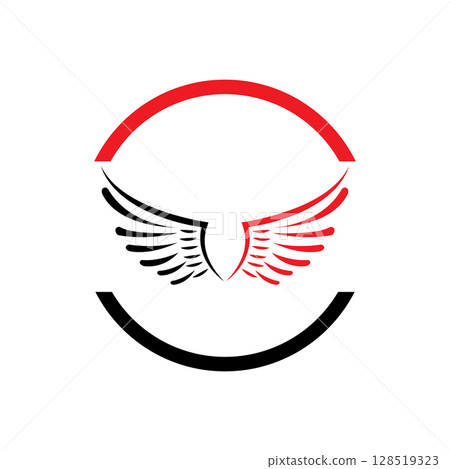 Wings Logo Bird Wings Vector Illustration Brand Design Template 128519323