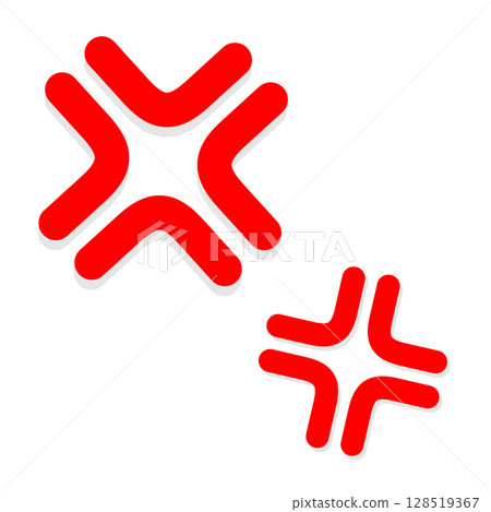 Simple angry mark illustration material Simple angry mark illustration material 128519367
