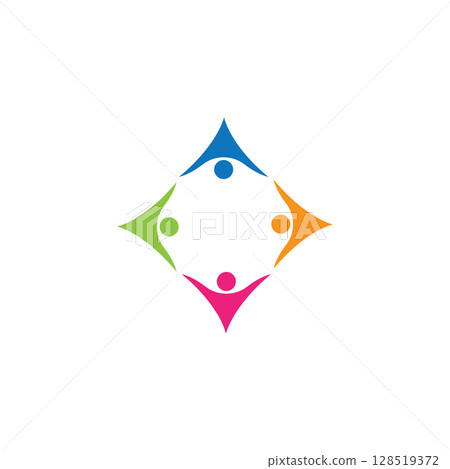 Adoption and community care Logo template vector icon 128519372