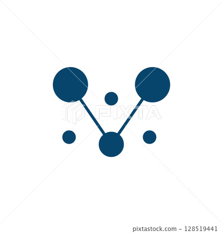 Molecule logo illustration vector template 128519441