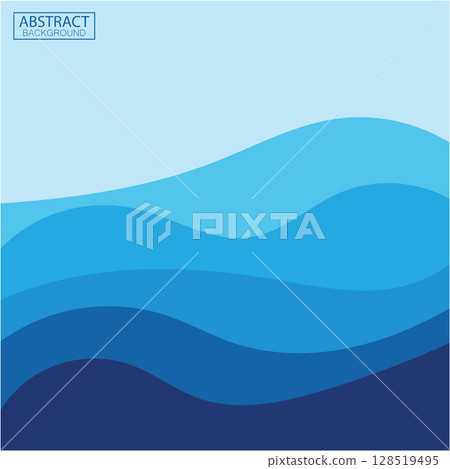 Blue wave vector abstract background flat design stock illustration Blue wave vector abstract background flat design stock illustration 128519495