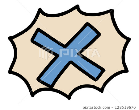 手繪風格的流行插畫的演講泡泡 手繪風格的流行插畫的演講泡泡 128519670