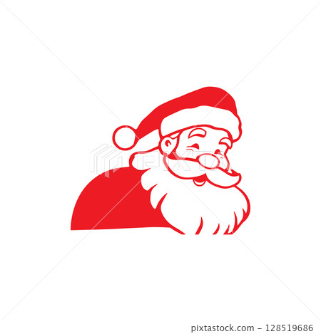 Santa clause logo vector illustration template Santa clause logo vector illustration template 128519686