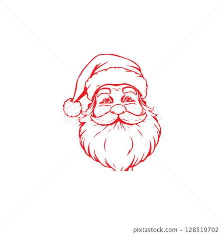 Santa clause logo vector illustration template 128519702