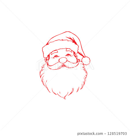 Santa clause logo vector illustration template 128519703