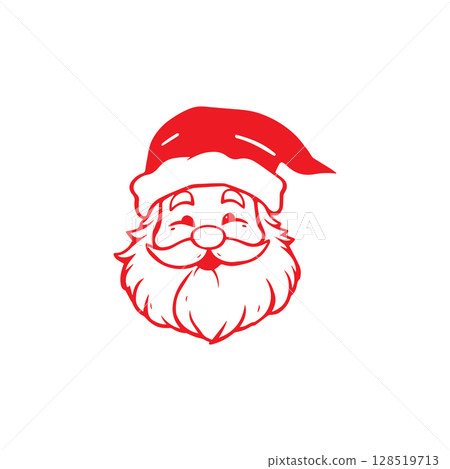 Santa clause logo vector illustration template 128519713