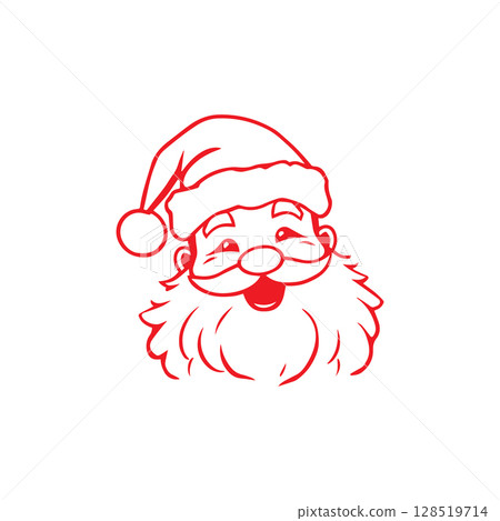 Santa clause logo vector illustration template 128519714