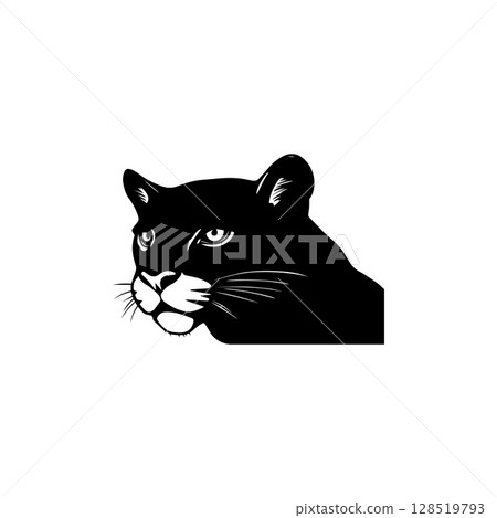 Puma head logo icon vector illustrator template 128519793