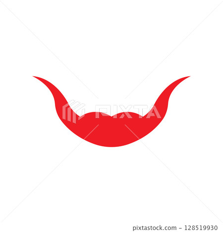 Devil horn Vector icon design illustration Template Devil horn Vector icon design illustration Template 128519930