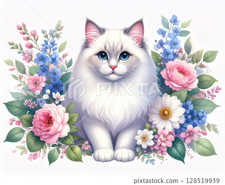花和貓 128519939