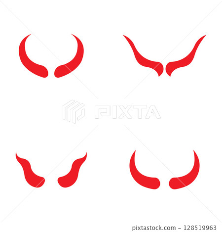 Devil horn Vector icon design illustration Template Devil horn Vector icon design illustration Template 128519963