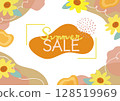 Summer sale event banner sunflower flower 128519969