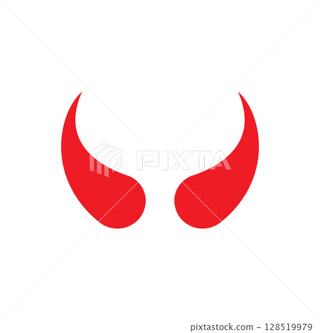Devil horn Vector icon design illustration Template Devil horn Vector icon design illustration Template 128519979