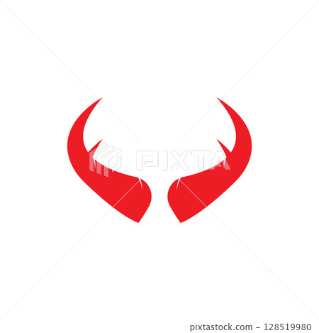 Devil horn Vector icon design illustration Template Devil horn Vector icon design illustration Template 128519980