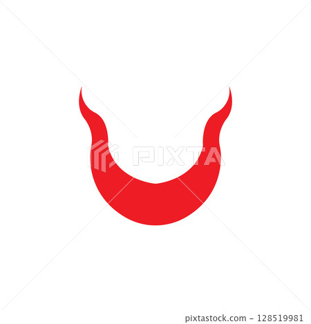 Devil horn Vector icon design illustration Template Devil horn Vector icon design illustration Template 128519981