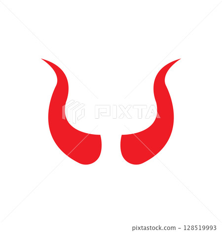 Devil horn Vector icon design illustration Template 128519993