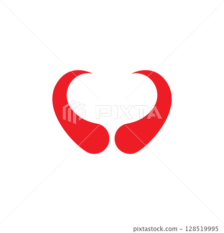 Devil horn Vector icon design illustration Template Devil horn Vector icon design illustration Template 128519995