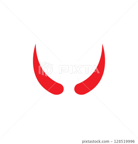 Devil horn Vector icon design illustration Template 128519996