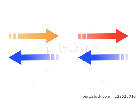 Gradient arrow icon | Illustration material that can be used for direction and process diagrams 128520016