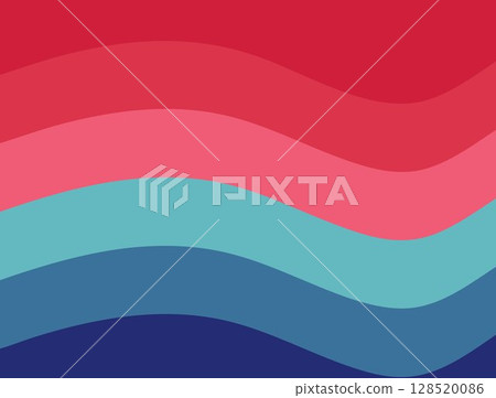 A digital illustration featuring wavy, horizontal bands of color transitioning from one color to another colors 128520086
