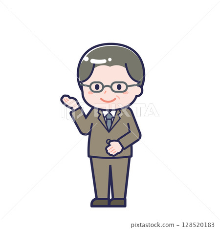 Middle-aged office worker / diagonal / male 18 Middle-aged office worker / diagonal / male 18 128520183