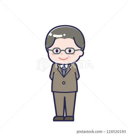 Middle-aged office worker / diagonal / male 28 128520193