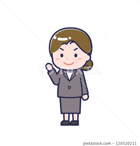 Middle-aged office worker / diagonal / female 12 128520211