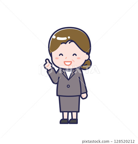 Middle-aged office worker / diagonal / female 13 128520212