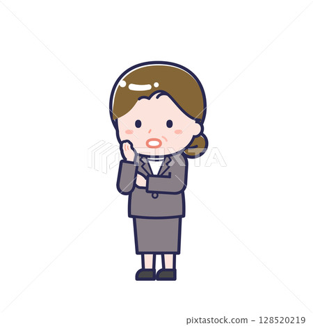 Middle-aged office worker / diagonal / female 20 Middle-aged office worker / diagonal / female 20 128520219