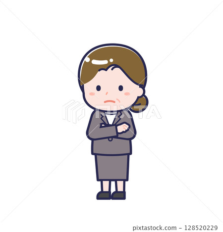 Middle-aged office worker / diagonal / female 30 128520229