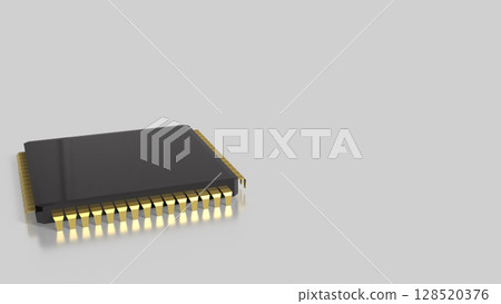 The IC on white Background for Technology concept 3d Rendering. 128520376