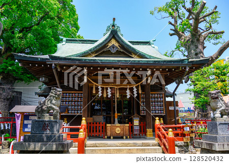 Katsushika Ward, Tokyo, Gohoyama, Tateishi Kumano Shrine, worship hall, shrine associated with Abe no Seimei 128520432