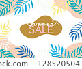 Summer sales and events Refreshing tropical plants Tropical illustration frame vector material 128520504