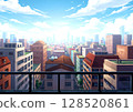 風景：從陽台上看到的城市 128520861