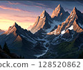 景觀：阿爾卑斯山脈 128520862
