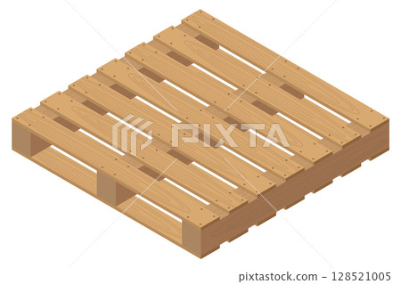 Logistics image illustration_wooden pallet Logistics image illustration_wooden pallet 128521005