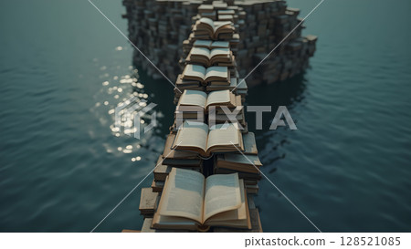 A Bridge of Knowledge: Journeying Across a Sea of Ideas on a Path Constructed from Books Leading to Discovery 128521085