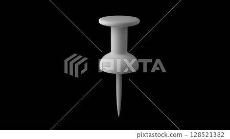 3D illustration of a thumbtack 128521382