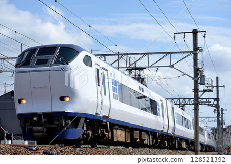 281 series Kansai Airport Express Haruka running on the Tokaido Main Line 281 series Kansai Airport Express Haruka running on the Tokaido Main Line 128521392