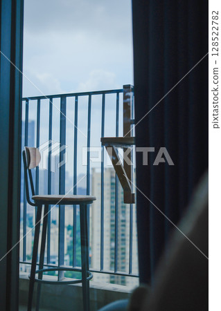 Looking out from a balcony, Hanoi Vietnam Looking out from a balcony, Hanoi Vietnam 128522782